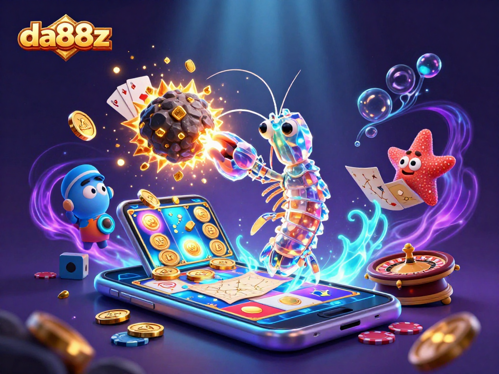 Experience the excitement of gaming at da88z with a vibrant illustration of a galactic samurai and slot elements.