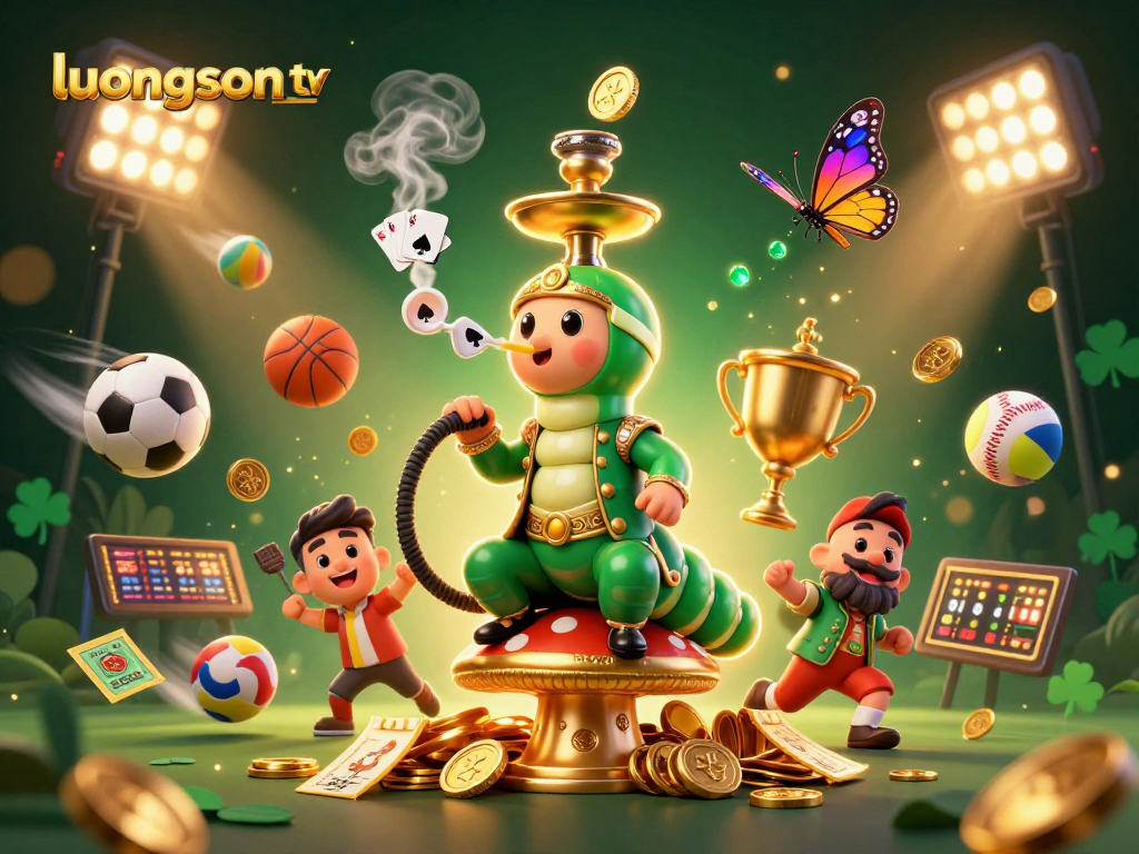 Experience the dynamic betting excitement with luongson tv featuring sports elements and vibrant characters.
