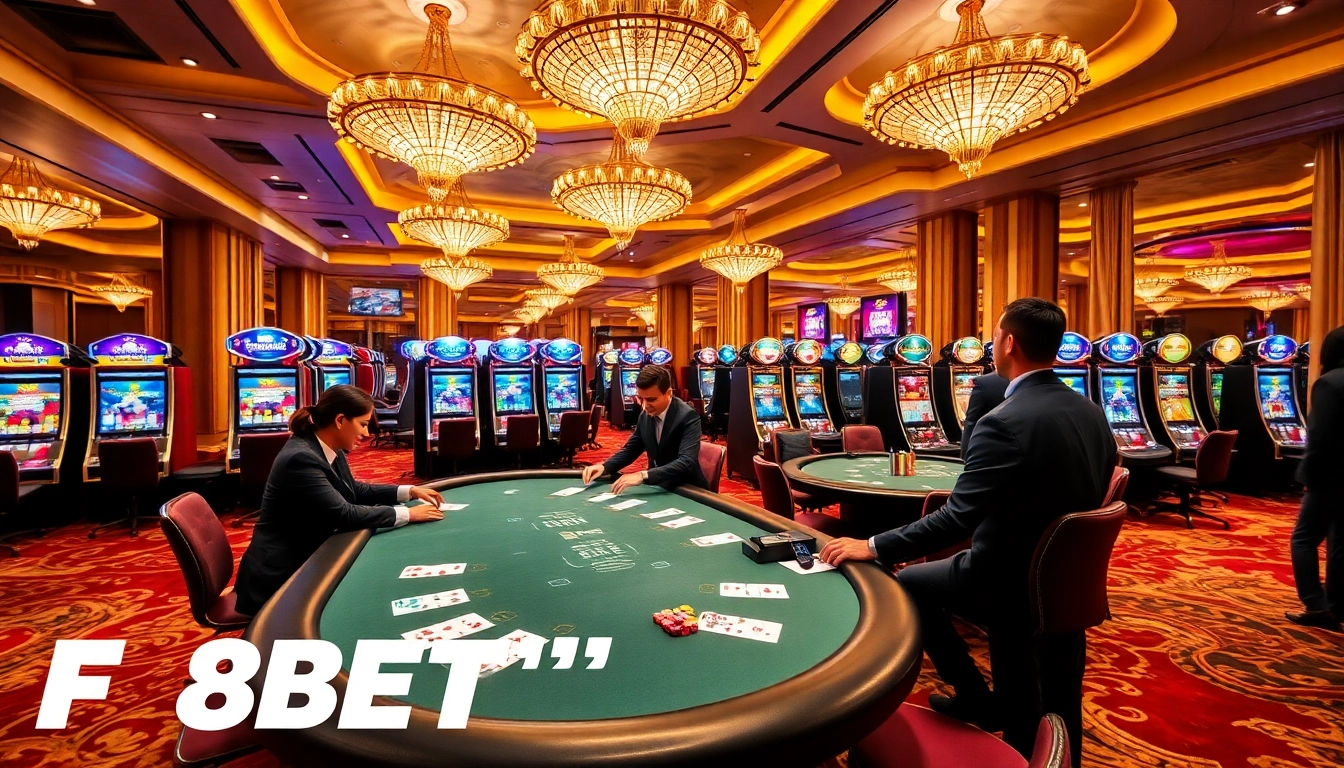 Experience thrilling gaming action at F8BET online casino with vibrant tables and engaging atmosphere.