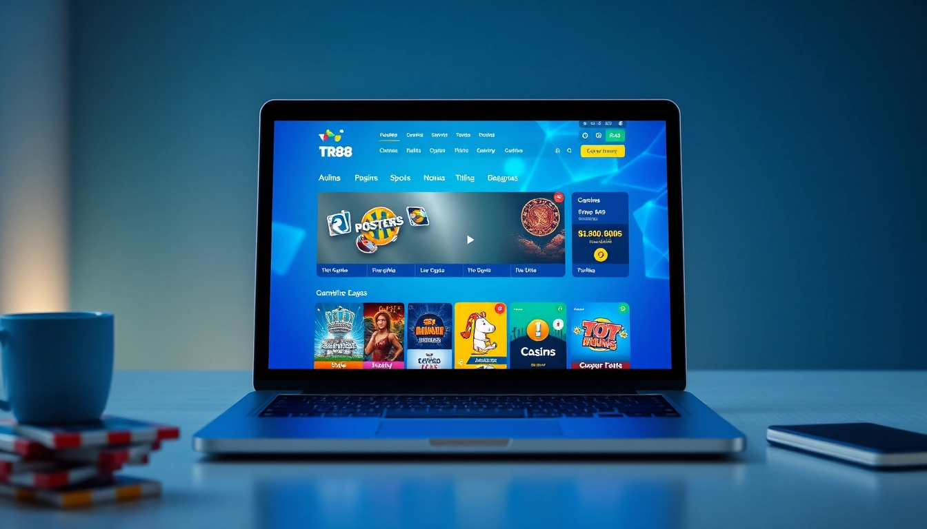 Experience the vibrant interface of Trang chủ TR88, showcasing diverse online games in a modern design.