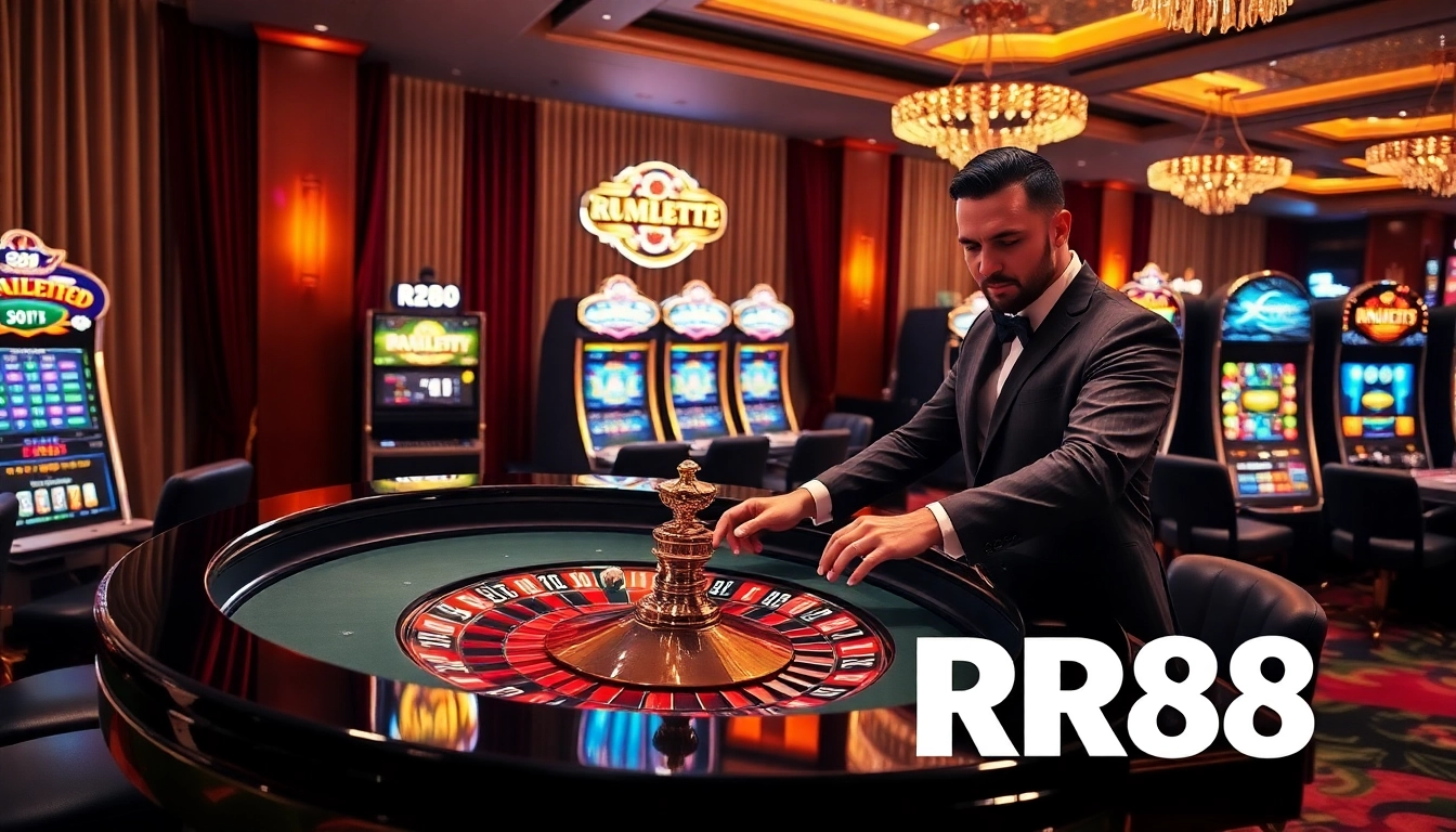 Feeling the thrill at RR88's luxurious casino, where excitement and chance meet.