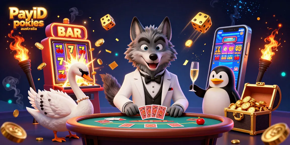Experience exciting PayID pokies australia with vibrant casino graphics and engaging characters.