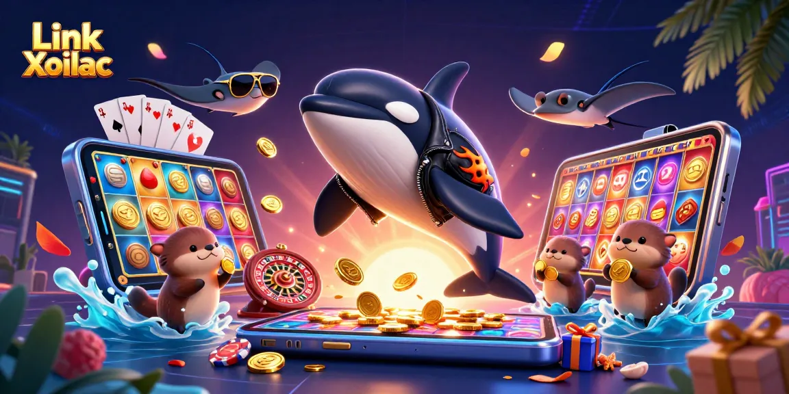 Engage with Link Xoilac while enjoying thrilling gambling experiences with colorful slot games and vibrant sea creatures.