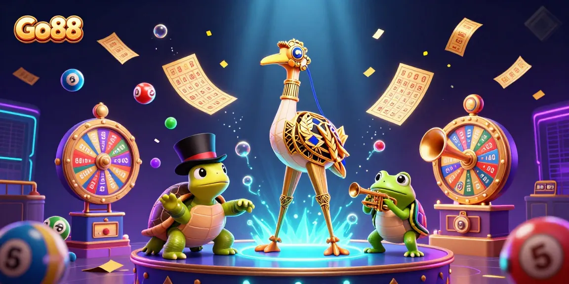 Go88 invites players to join an exciting gaming night at a vintage casino with vibrant lottery elements.