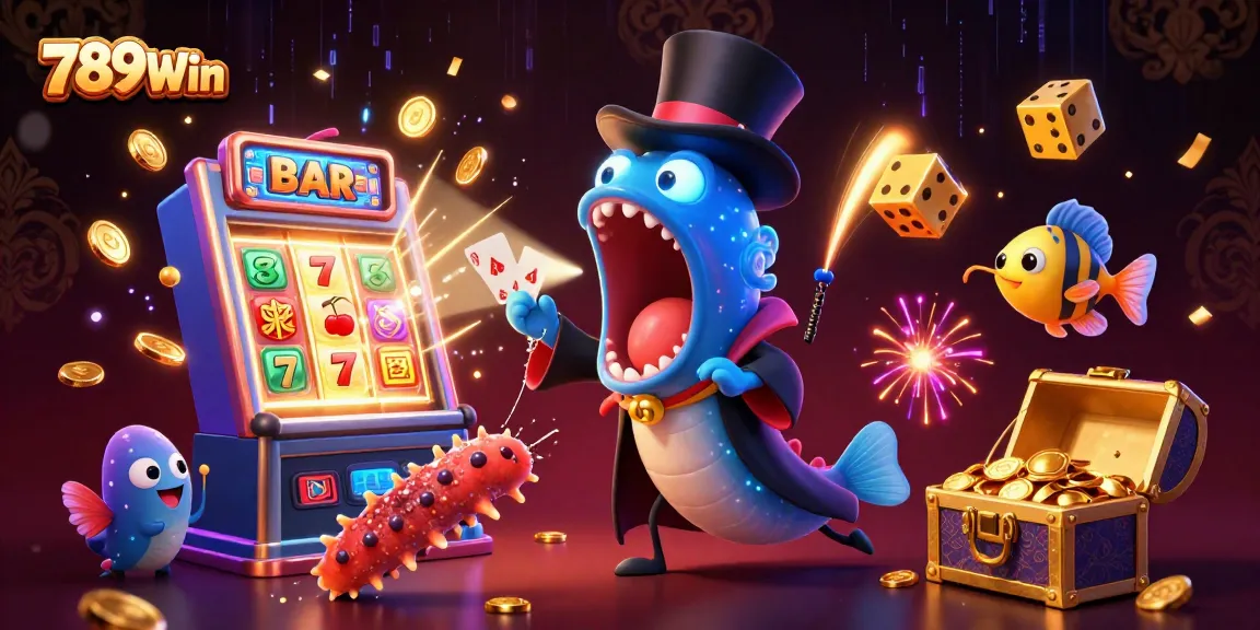 Experience thrilling gambling fun with 789Win’s magical online casino adventure illustration.