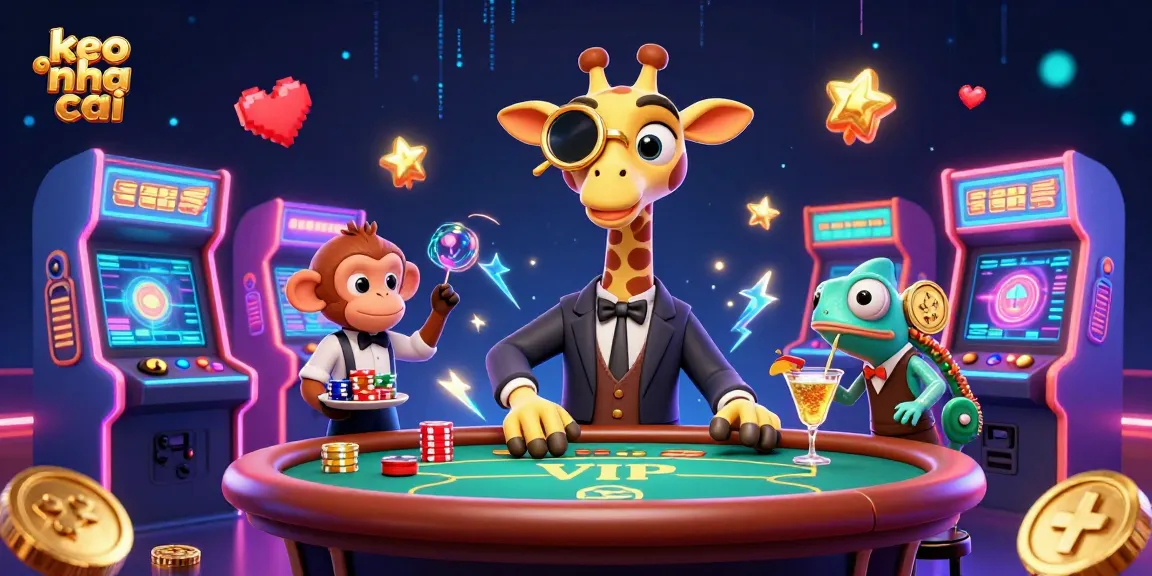 Engage in keo nha cai betting with a high-roller giraffe and lively casino atmosphere.