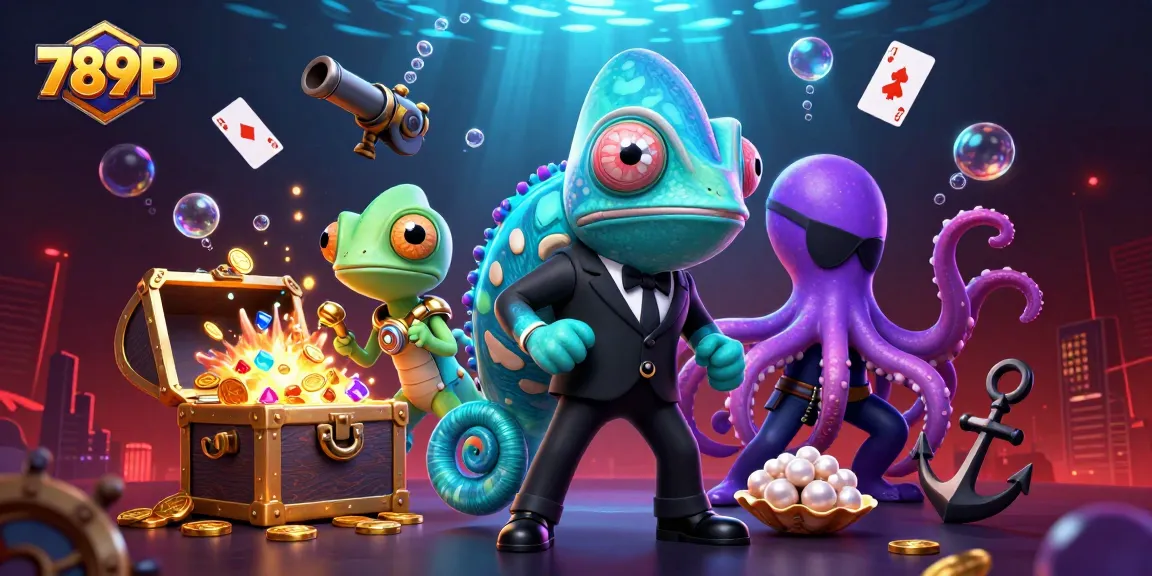 Capture the excitement of 789P with a vibrant 3D casino scene featuring colorful characters and gambling elements.