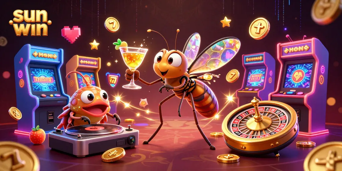 Engage with the sun win casino scene showcasing a vibrant 3D environment full of exciting gaming elements.